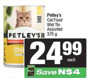 Petley's Cat Food Wet Tin Assorted-375g