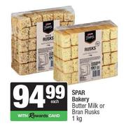 Spar Bakery Butter Milk Or Bran Rusks-1Kg