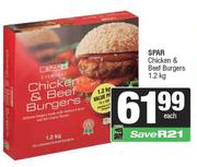 Spar Chicken & Beef Burgers-1.2Kg