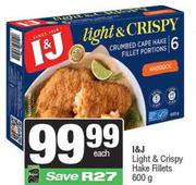 I&J Light & Crispy Hake Fillets-600g
