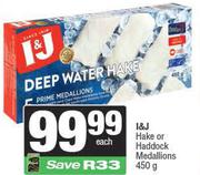 I&J Hake Or Haddock Medallions-450g