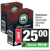 Robertsons Brown Spice Refill Assorted-For 2 x 80g