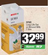 Spar Long Life Oat Or Almond Milk-1L