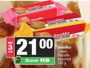 SaveMor Cream Biscuits Assorted-For 3 x 150g