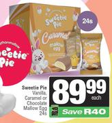 Sweetie Pie Vanilla, Caramel Or Chocolate Mallow Egg-24s