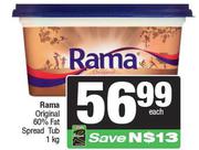 Rama Original 60% Fat Spread Tub-1kg 