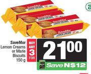 SaveMor Lemon Creams Or Marie Biscuits-For Any 3 x 150g