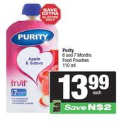 Purity 6 And 7 Months Food Pouchex-110ml
