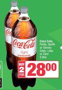 Coca Cola, Fanta, Sprite Or Stoney Diets, Lites Or Zero-For 2 x 2L