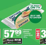 Parmalat Or Melrose Processed Cheese Slices-400g Each