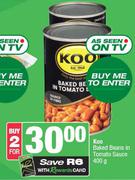 Koo Baked Beans In Tomato Sauce-For 2 x 400g