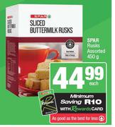 Spar Rusks Assorted-450g Each