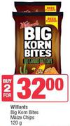Willards Big Korn Bites Maize Chips-For 2 x 120g
