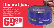 Neutrogena Body Balm 300ml Or Hypoallergenic Or Fast Absorbing Dry Skin Body Lotion-400ml Each