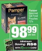 Pamper Gourmet Cat Food Pouches-12's Per Box