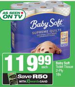 Baby Soft Toilet Tissue 2 Ply-18s Each
