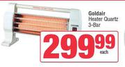 Goldair 3 Bar Heater Quartz-Each