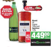 Martell VS Cognac 750ml & Appletiser 1.25L-Both For