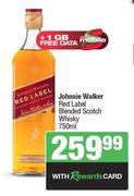 Johnnie Walker Red Label Blended Scotch Whisky-750ml Each