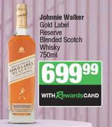 Johnnie WalkerGold Label Reserve Blended Scotch Whisky-750ml