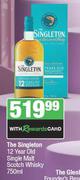The Singleton 12 Year Old Single Malt Scotch Whisky-750ml