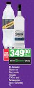 El Jimador Blanco Or Reposado Tequila 750ml & Schweppes 1L-Per Combo