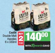Castle Double Malt Handies-For 2 x 6 x 330ml