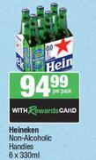 Heineken Non Alcoholic Handies-6 x 330ml Per Pack