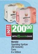 Bernini Sparkling Spritzer Cans-For 2 x 6 x 500ml