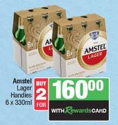 Amstel Lager Handies-For 2 x 6 x 330ml