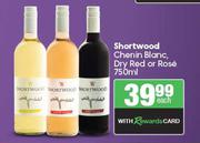 Short Wood Chenin Blanc, Dry Red Or Rose-750ml Each