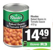 Rhodes Baked Beans In Tomato Sauce-410g