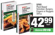 Spar Plant Based Schnitzel, Burgers, Fingers Or Nuggets-320g
