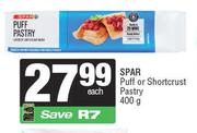 Spar Puff Or Shortcrust Pastry-400g