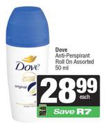 Dove Anti Perspirant Roll On Assorted-50ml