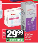 Spar Petals Pantyliners 20s & Multipack-For Both