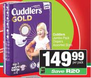Cuddlers Jumbo Pack Diapers Assorted Sizes-Per Pack