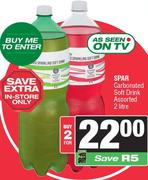 Spar Carbonated Soft Drink Assorted-For 2 x 2Ltr