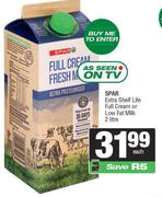 Spar Extra Shelf Life Full Cream Or Low Fat Milk-2Ltr Each