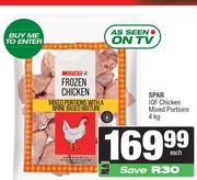 Spar IQF Chicken Mixed Portions-4kg