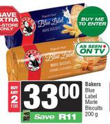 Bakers Blue Label Marie Biscuits-For 2 x 200g