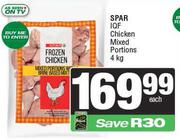 Spar IQF Chicken Mixed Portions-4Kg