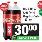 Coca Cola Soft Drink Regular Only-For 2 x 1.5L