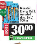 Monster Energy Drink Assorted-For 2 x 500ml