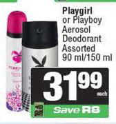 Playgirl Or Playboy Aerosol Deodorant Assorted-90ml/150ml