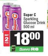 Super C Sparkling Glucose Drink-For 2 x 500ml