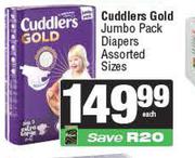 Cuddlers Gold Jumbo Pack Diapers Assorted Sizes