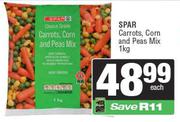 Spar Carrots, Corn & Peas Mix-1Kg