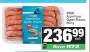 Spar Argentinian Queen Prawns-800g