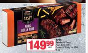 Spar Tender & Tasty Pork Belly Ribs Sweet & Sticky Or BBQ-1Kg